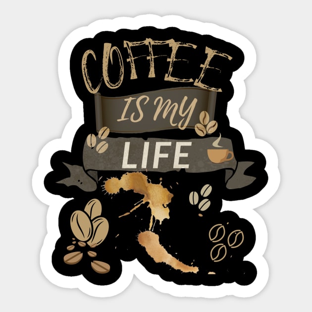 Coffee Is My Life Sticker by olaviv